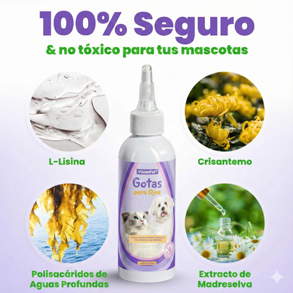 Gotas oftálmicas VisionPet®: gotas diarias de L-lisina para el herpes y el cuidado ocular