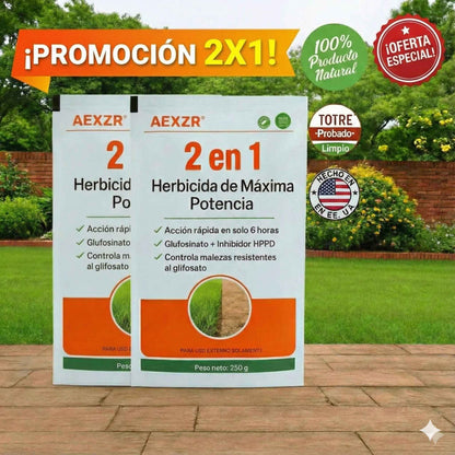🛡️Herbicida AEXZR® 2 en 1 - Máxima potencia - 🌿Muerte visible en 6 horas☠️