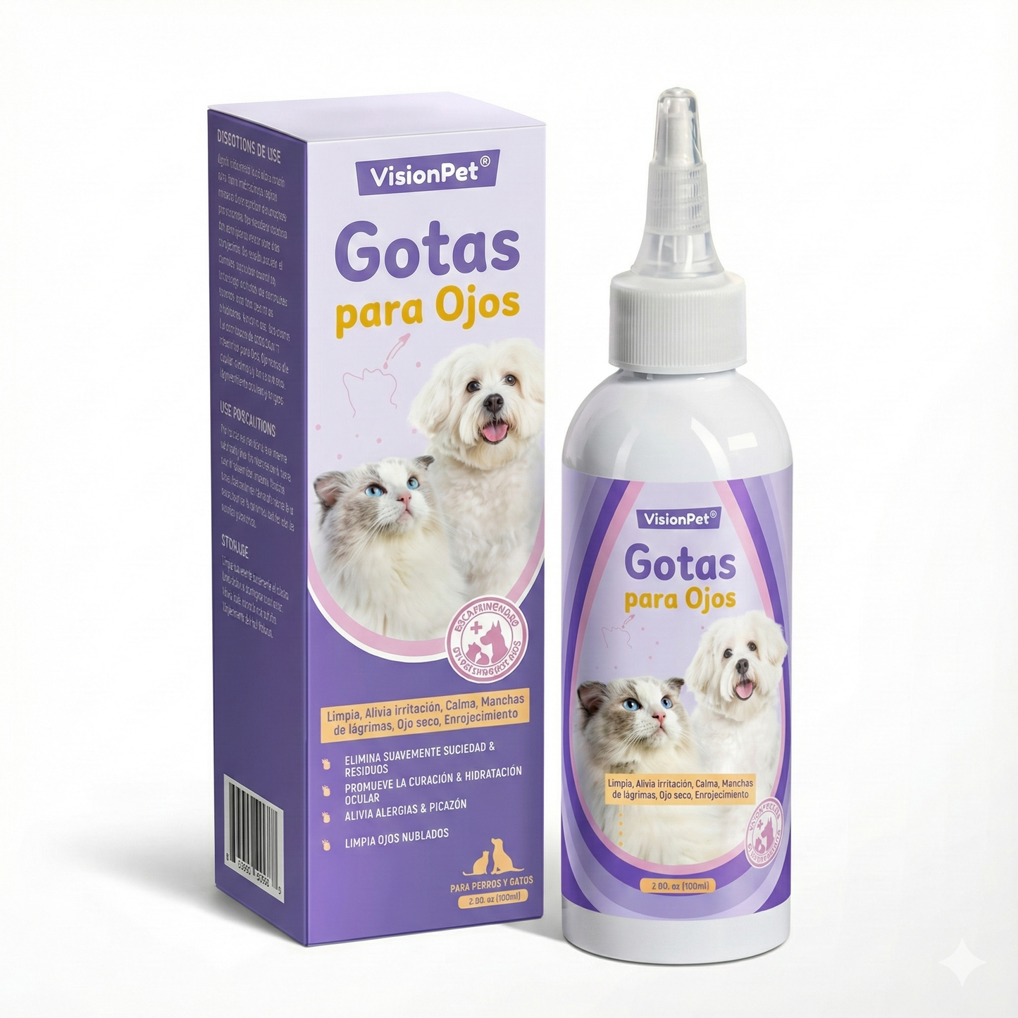 Gotas oftálmicas VisionPet®: gotas diarias de L-lisina para el herpes y el cuidado ocular