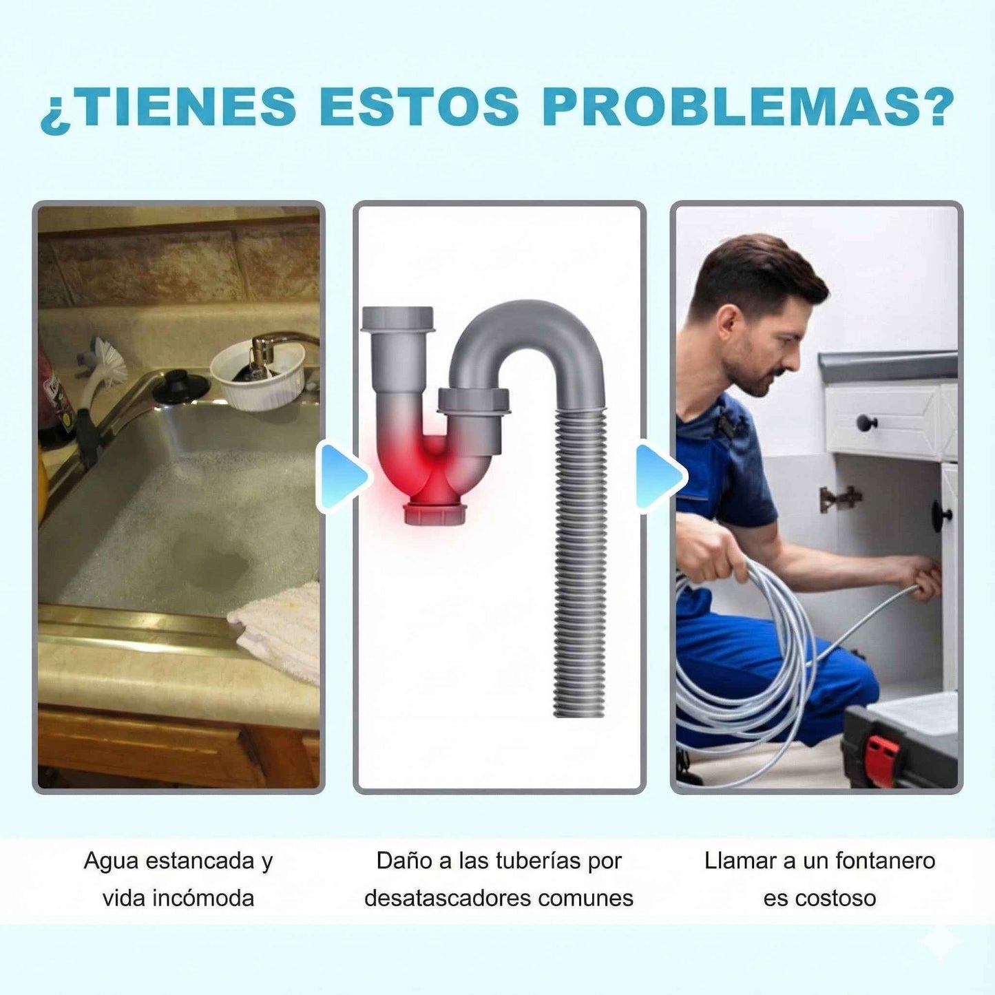 🏆 Destapador de drenajes AquaFlux® -🌪️ ¡Destapa y elimina malos olores al instante!