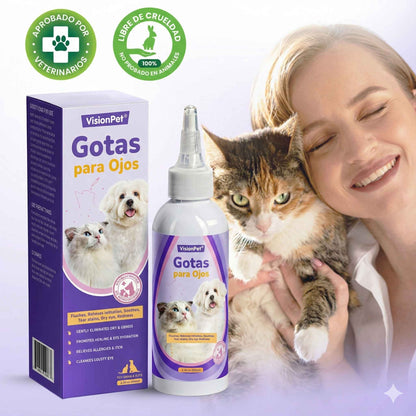 Gotas oftálmicas VisionPet®: gotas diarias de L-lisina para el herpes y el cuidado ocular