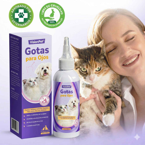 Gotas oftálmicas VisionPet®: gotas diarias de L-lisina para el herpes y el cuidado ocular