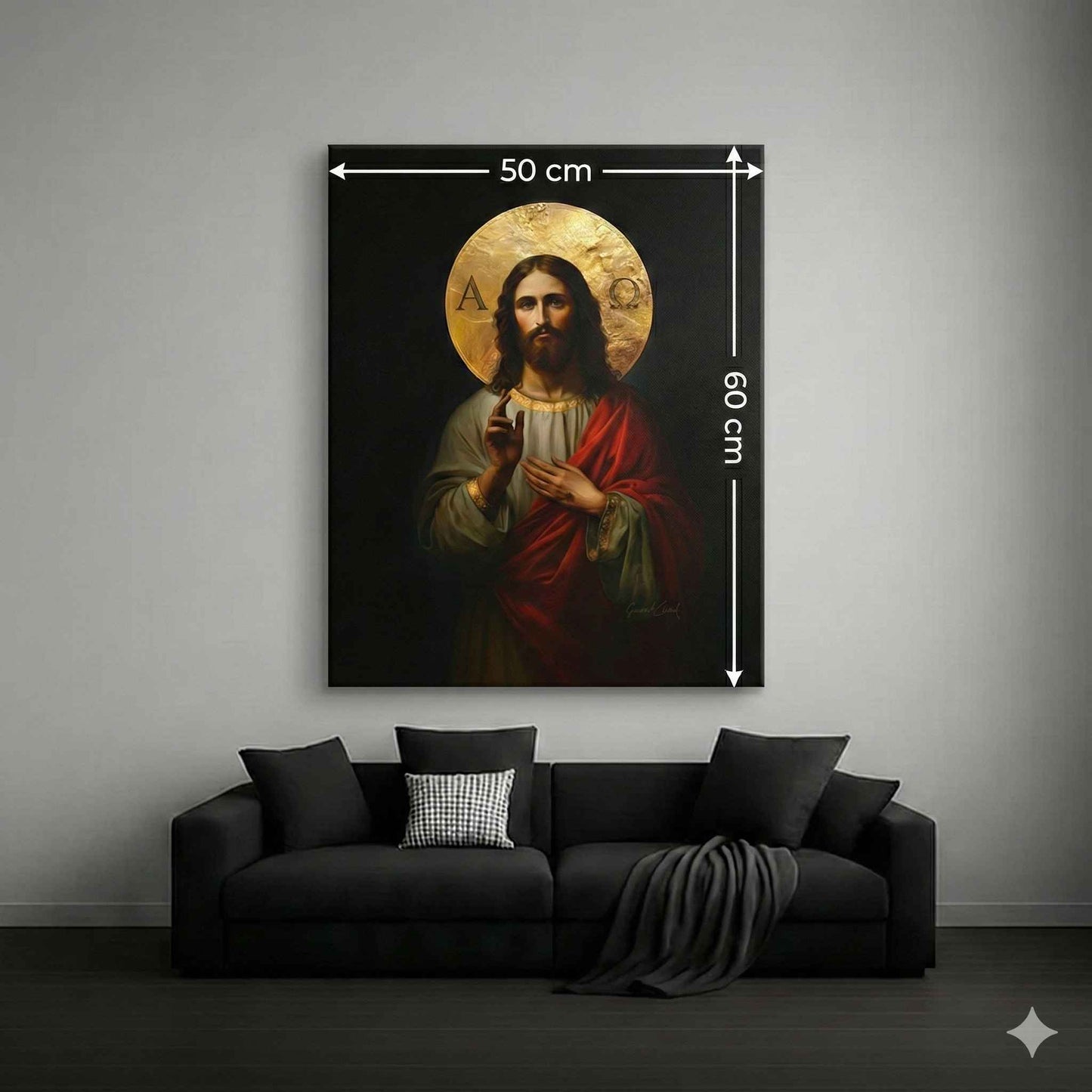 Arte Mural de Jesucristo Alfa y Omega✝️