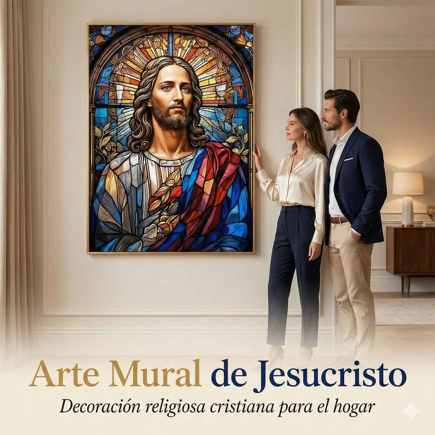Arte Mural de Jesucristo/ Decoración religiosa cristiana para el hogar