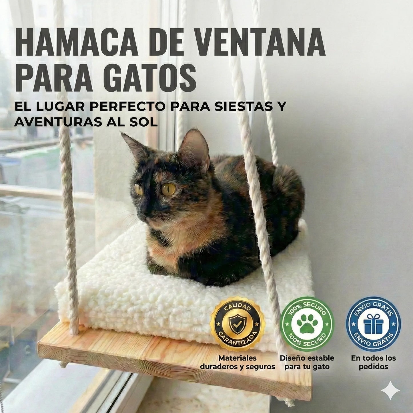 🐾 Hamaca de Ventana para Gatos 😻