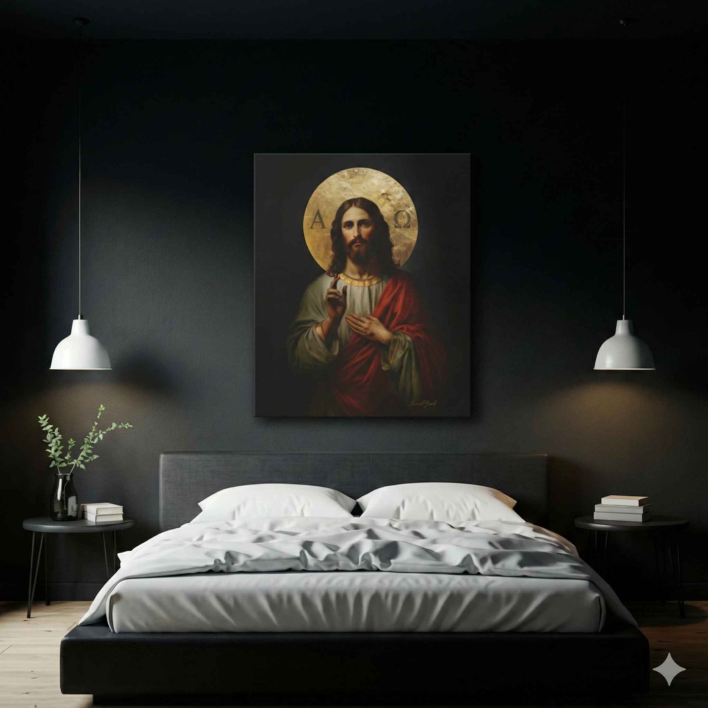 Arte Mural de Jesucristo Alfa y Omega✝️