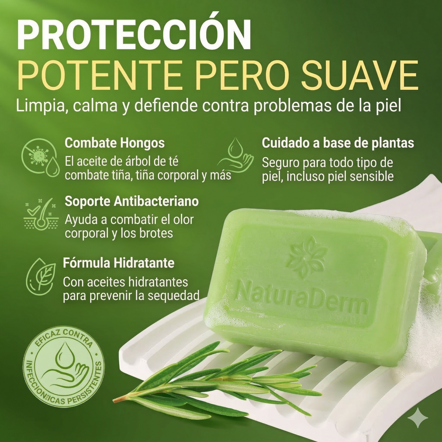 Jabón Dermoprotector 2x1 NaturaDerm®