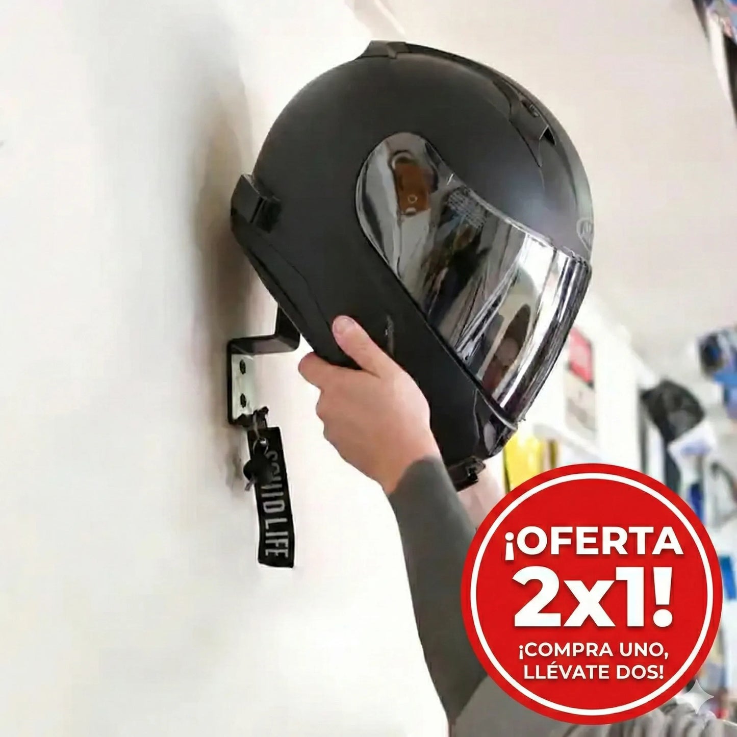 Soporte para casco – Moto Loot 🏍️ Organiza tu casco con estilo🔥Oferta 2X1🔥